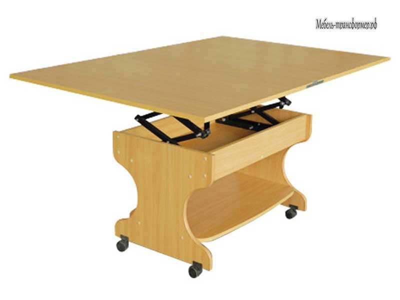 Складной стол для дома на колесиках